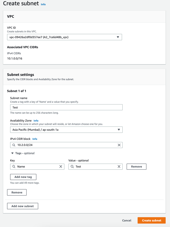 VPC Subnets